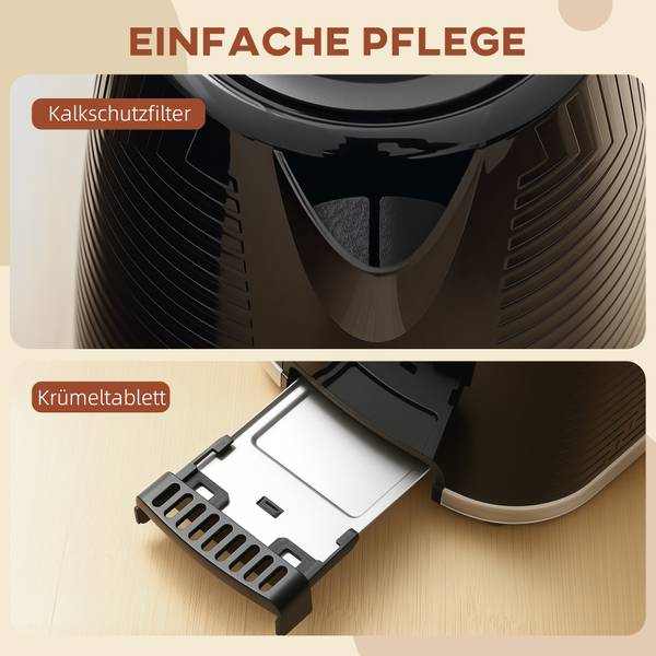 Kocher Toaster 800-284V90BK 2er Set Schwarz - Kunststoff - 17 x 24 x 23 cm