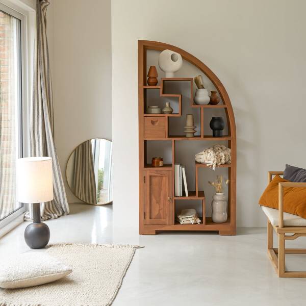 Bücherregal Alco Tipo Beige - Teakholz - 90 x 180 x 40 cm