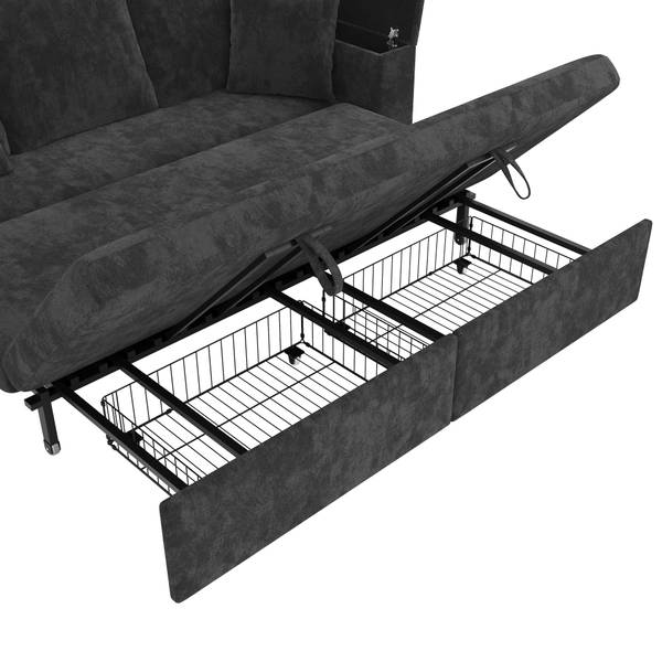 Schlafsofa ChenilLade Ⅲ Grau