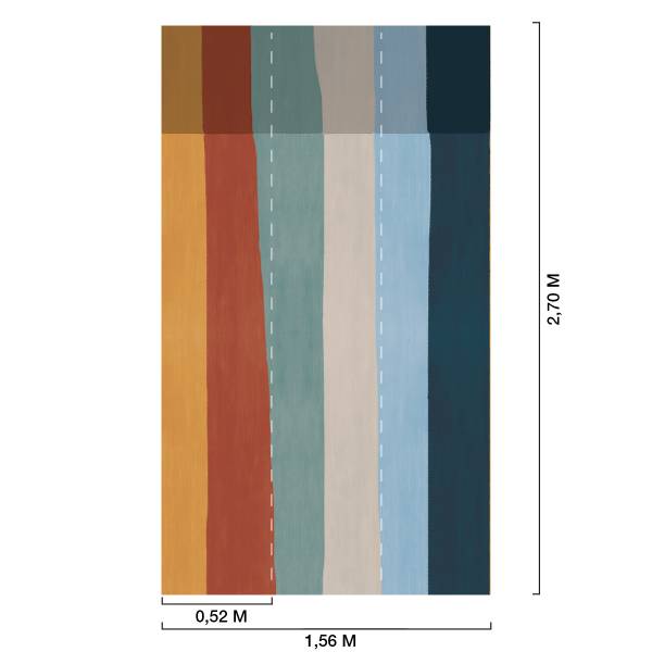 Papier peint, automne Papier - 156 x 270 x 1 cm