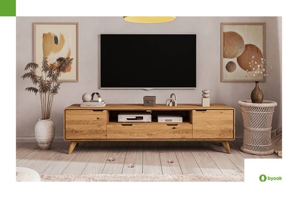 GREG HIFI-Schrank Kernbuche