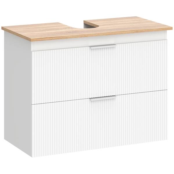 Waschbeckenunterschrank 834-932V90WT Weiß - Holzwerkstoff - 40 x 60 x 80 cm