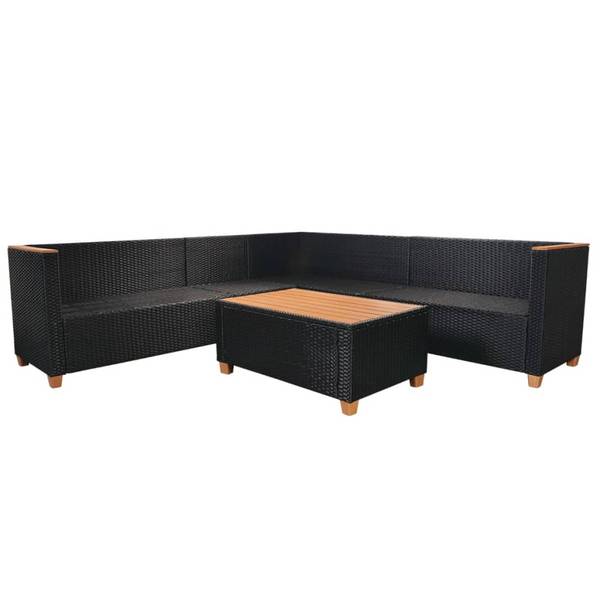 Gartenmöbel-Set 42997 (5-teilig) Schwarz - Polyester - Stahl - 60 x 39 x 95 cm