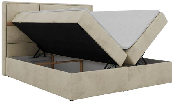 Boxspringbett ORVO Beige - Breite: 140 cm - H4