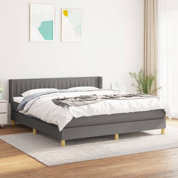 Boxspringbett 3017257-5 Dunkelgrau - 183 x 203 cm