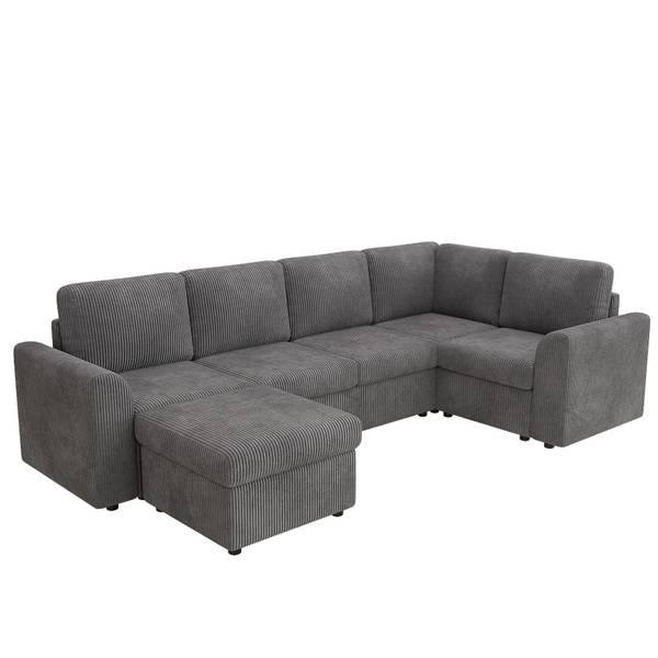 Ecksofa ChenilZoom Ⅵ Grau