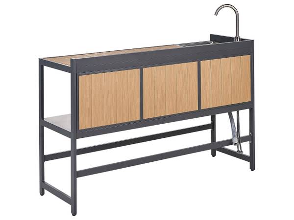 Buitenkeuken ORTISEI 5-delig bruin - grafietkleurig - grijs