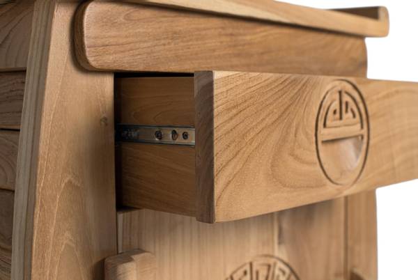 Nachttisch 2336 Braun - Massivholz - 40 x 60 x 54 cm