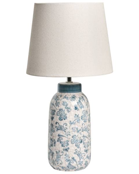 Tischlampen LEMPA Blau - Weiß - Keramik - 23 x 45 x 23 cm