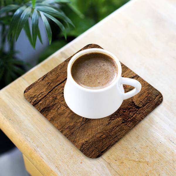 GLASUNTERSETZER Holz-Optik 6er-Set Braun - Kork - 10 x 1 x 10 cm