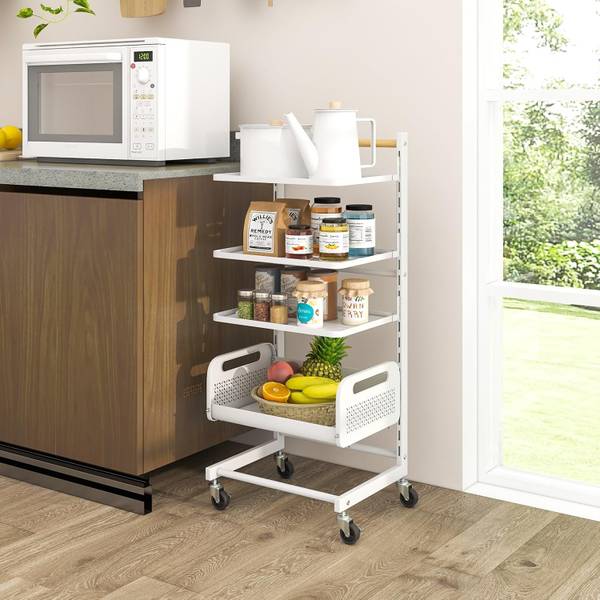 Servierwagen VL32468ITDE Weiß - Metall - 29 x 85 x 36 cm
