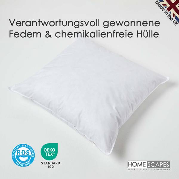 Kissenfüllung 2er-Set Federn 55 x 10 x 55 cm
