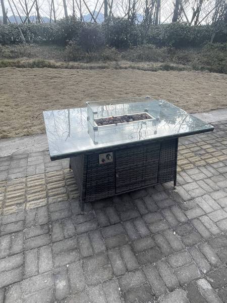 Rattan Sofa Set 8-Sitzer Gartenmöbel Grau - Webstoff - Polyresin - 65 x 66 x 176 cm