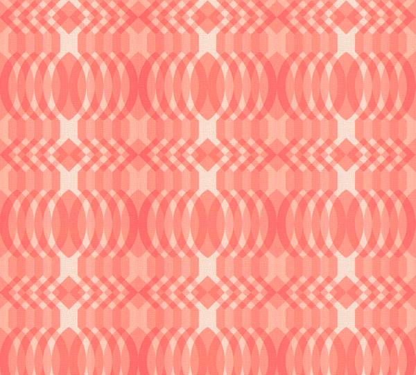 3D Grafiktapete Retro Cremeweiß - Rot - Rosé - Weiß