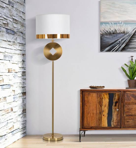 Lampadaire Coin Blanc - Métal - 40 x 151 x 40 cm
