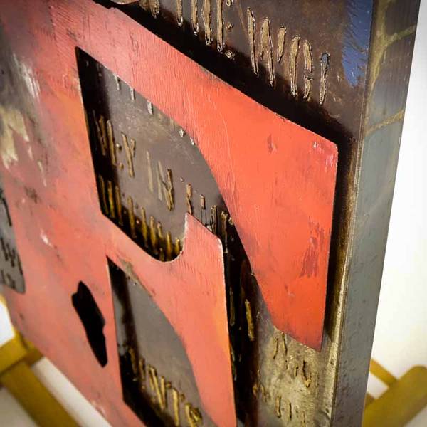 Afbeelding 3D LOVE staal - 85 x 85 x 4 cm