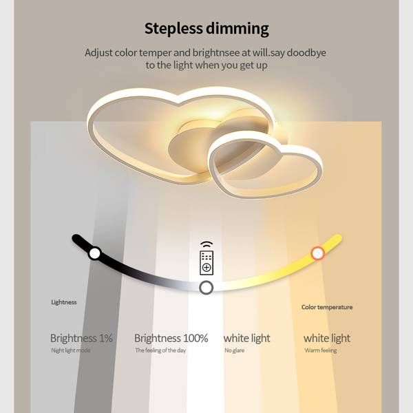 LED-Deckenleuchte Herzförmig A Weiß - Aluminium - Eisen - 33 x 8 x 50 cm