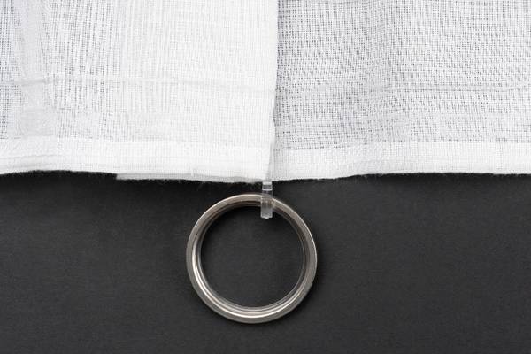 Schlaufengardine Breeze Weiß - Höhe: 245 cm