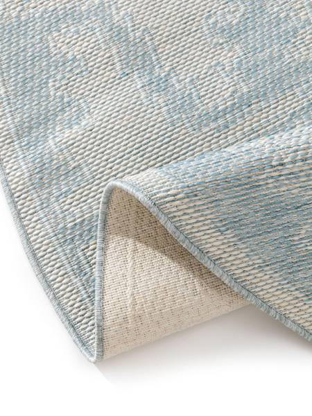 In-/Outdoorteppich Bronco Blau - Polypropylen - 160 x 1 x 160 cm