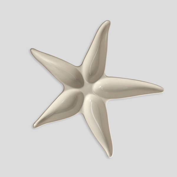 Servierteller Estrella Weiß - Porzellan - 34 x 4 x 37 cm