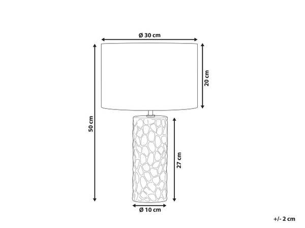 Tischlampen SANKURU Beige - Gold - Keramik - 30 x 50 x 30 cm