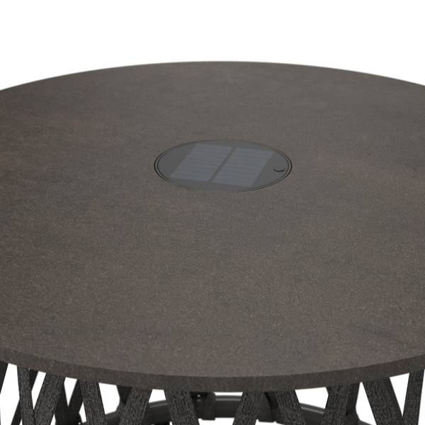 Loungegarnitur ELEA Grau - Metall - Stein - Textil