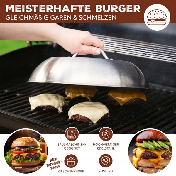 Burgerhaube 14178 Silber - Metall - 32 x 12 x 32 cm