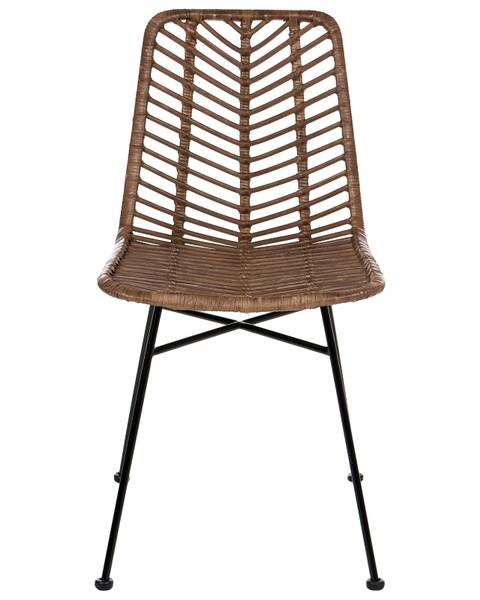 Chaise de salle à manger DILLEY Noir - Marron