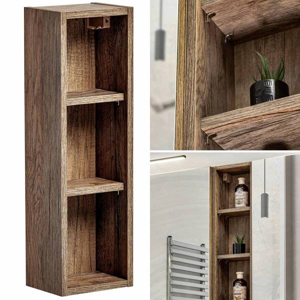 Badmöbel-Set PUEBLA-56-171 11er-Set Braun - Holzwerkstoff - 140 x 200 x 46 cm