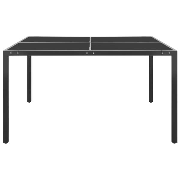 Gartentisch XT844 Grau - Glas - 130 x 72 x 130 cm