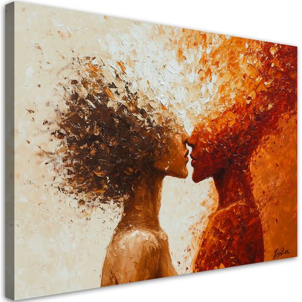 Wandbild akt paar abstraktion kuss 60 x 40 cm