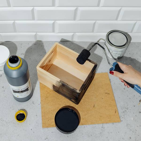 Holzbeize Heddy Schwarz - Kunststoff - 8 x 24 x 8 cm