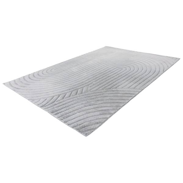 Kurzflor-Teppich Waves Grau - 160 x 230 cm