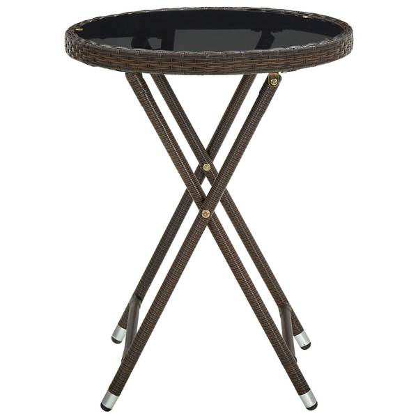 Beistelltisch 3005010-2 Braun - Klarglas - Polyethylen - 60 x 75 x 60 cm