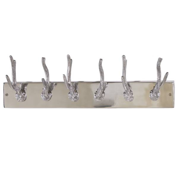Wandgarderobe DEER Silber - Aluminium - 50 x 15 x 8 cm