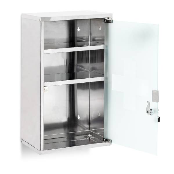 Medizinschrank EMERGENCY Edelstahl XL Silber - Edelstahl - 30 x 51 x 18 cm