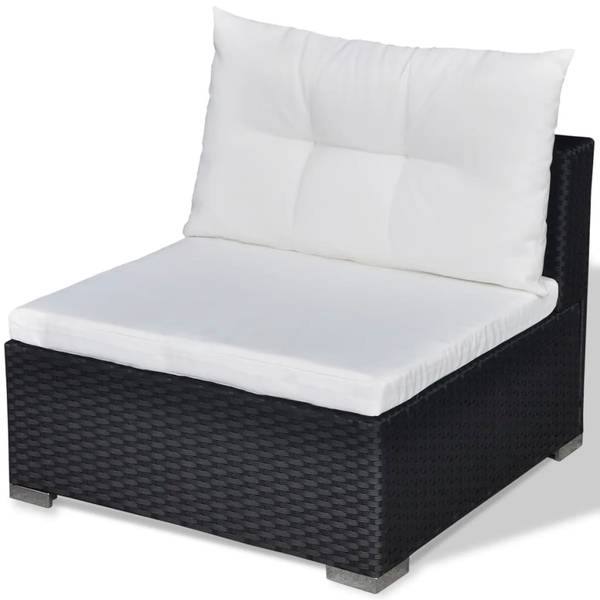 Garten-Lounge-Set 42102 (6-teilig) Schwarz - Polyester - 74 x 31 x 74 cm