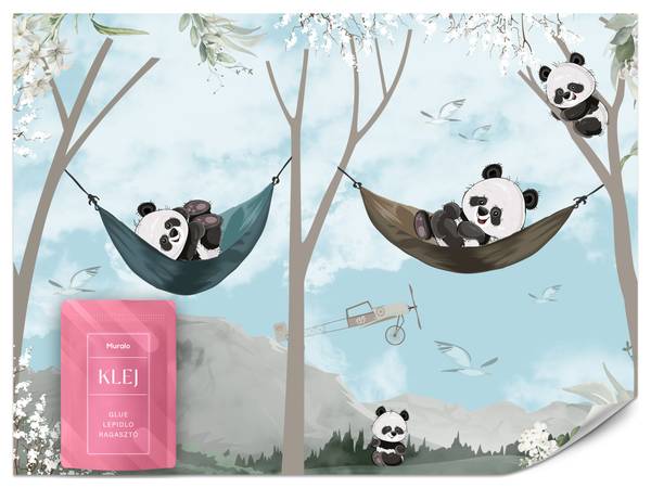 Fototapete Pandas Märchenwald Kinder 450 x 315 x 315 cm