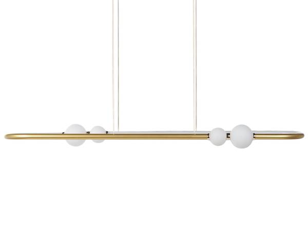 Pendelleuchten FEALE Gold - Weiß - Metall - 105 x 160 x 22 cm
