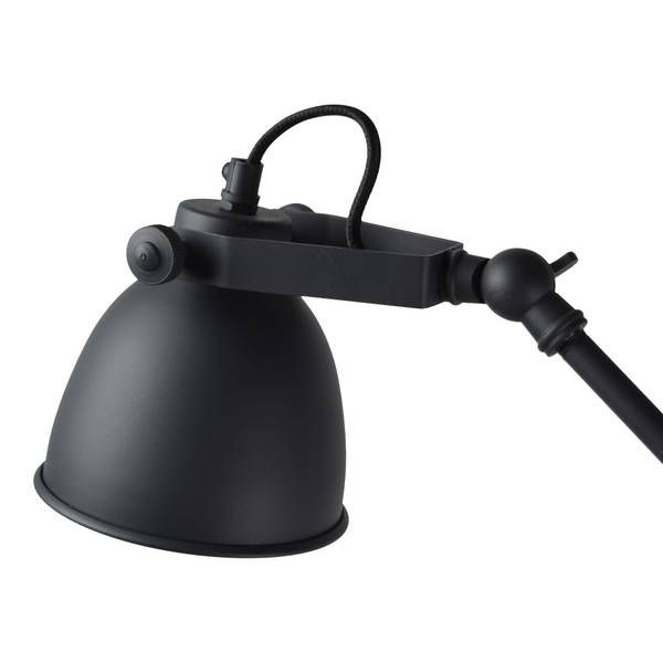 Klemlamp Worker zwart - metaal - 12 x 50 x 19 cm