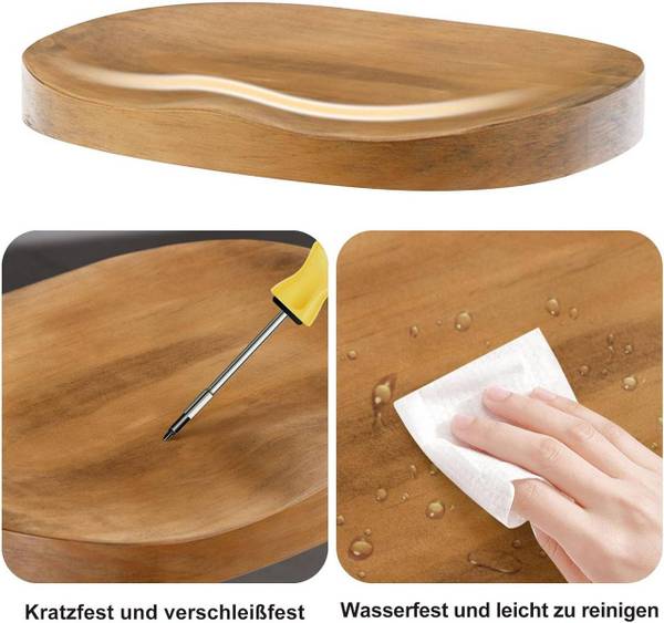 Barhocker Janko(2er Set) Braun - Metall - Massivholz - 42 x 81 x 32 cm