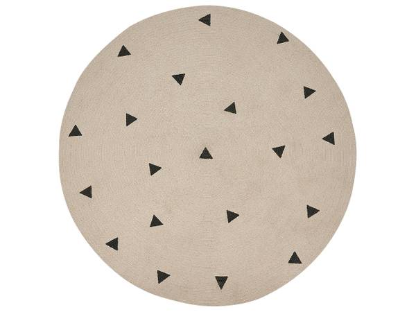 Teppich DURG Beige - Schwarz - Naturfaser - 140 x 1 x 140 cm