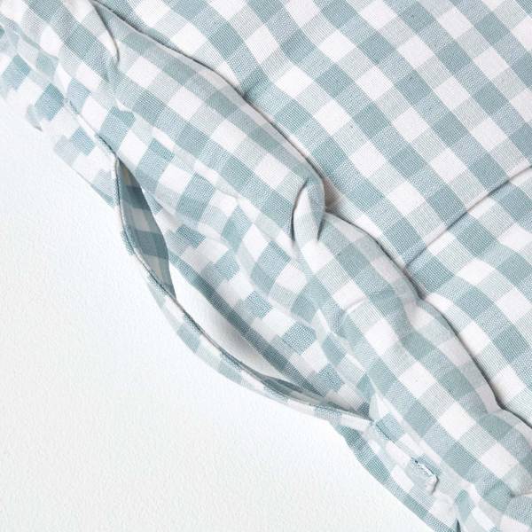 Sitzkissen Stuhlkissen BauernKaro Blau - 40 x 8 x 40 cm