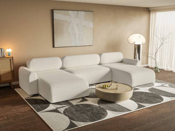 Ecksofa Lome U Weiß
