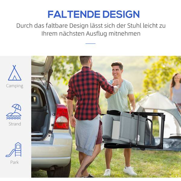Klappstühle 2er-Set 84B-902V70GY Grau