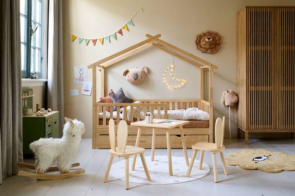 Kinderstuhl KONIJNEN Hellbeige - 30 x 60 x 30 cm