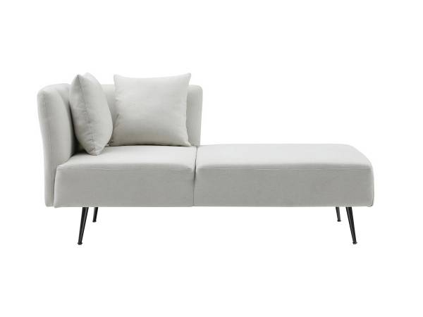 Recamiere ohne Schlaffunktion NAPASA Weiß - Textil - 82 x 77 x 162 cm
