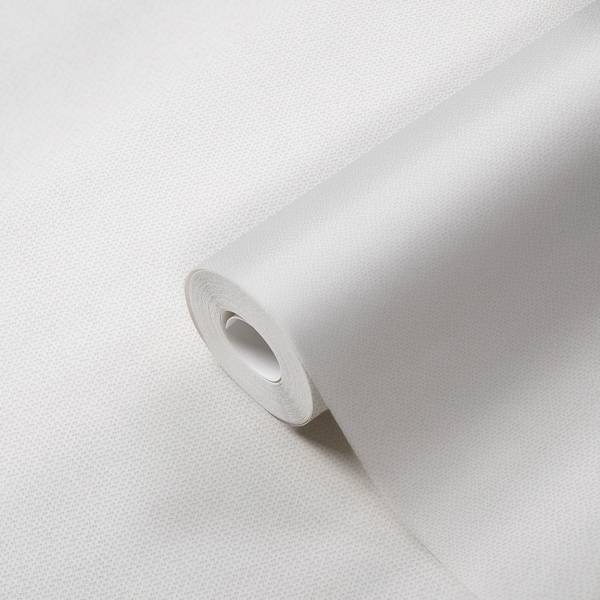 Vliestapete 4520 Unicolor modern Design Weiß - Fleece - 53 x 1005 x 1 cm
