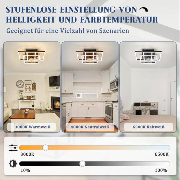 Deckenventilator Denmark Ⅲ Schwarz - Metall - 37 x 17 x 37 cm