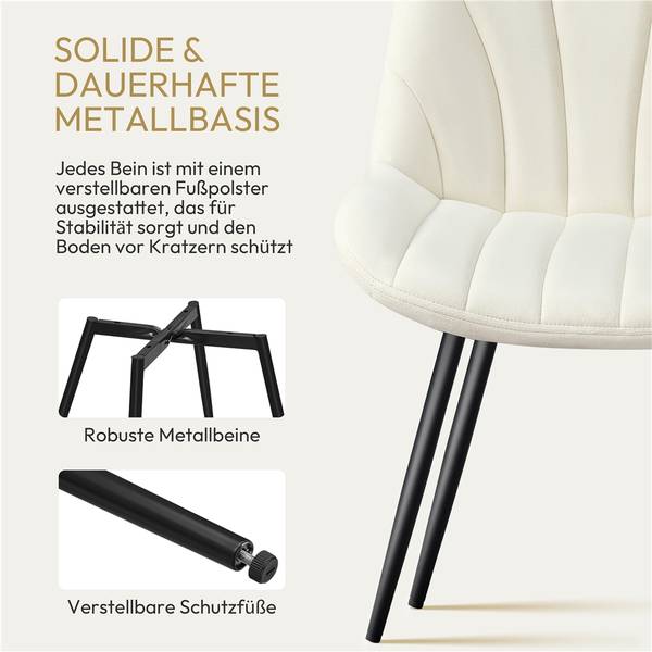 Esszimmerstuhl ARK04 2er Set Beige